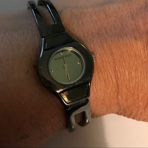 Vintage Nine West gunmetal watch #26